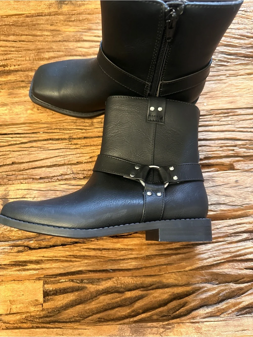 Nordstrom Kids Black Harness Boots - size 1